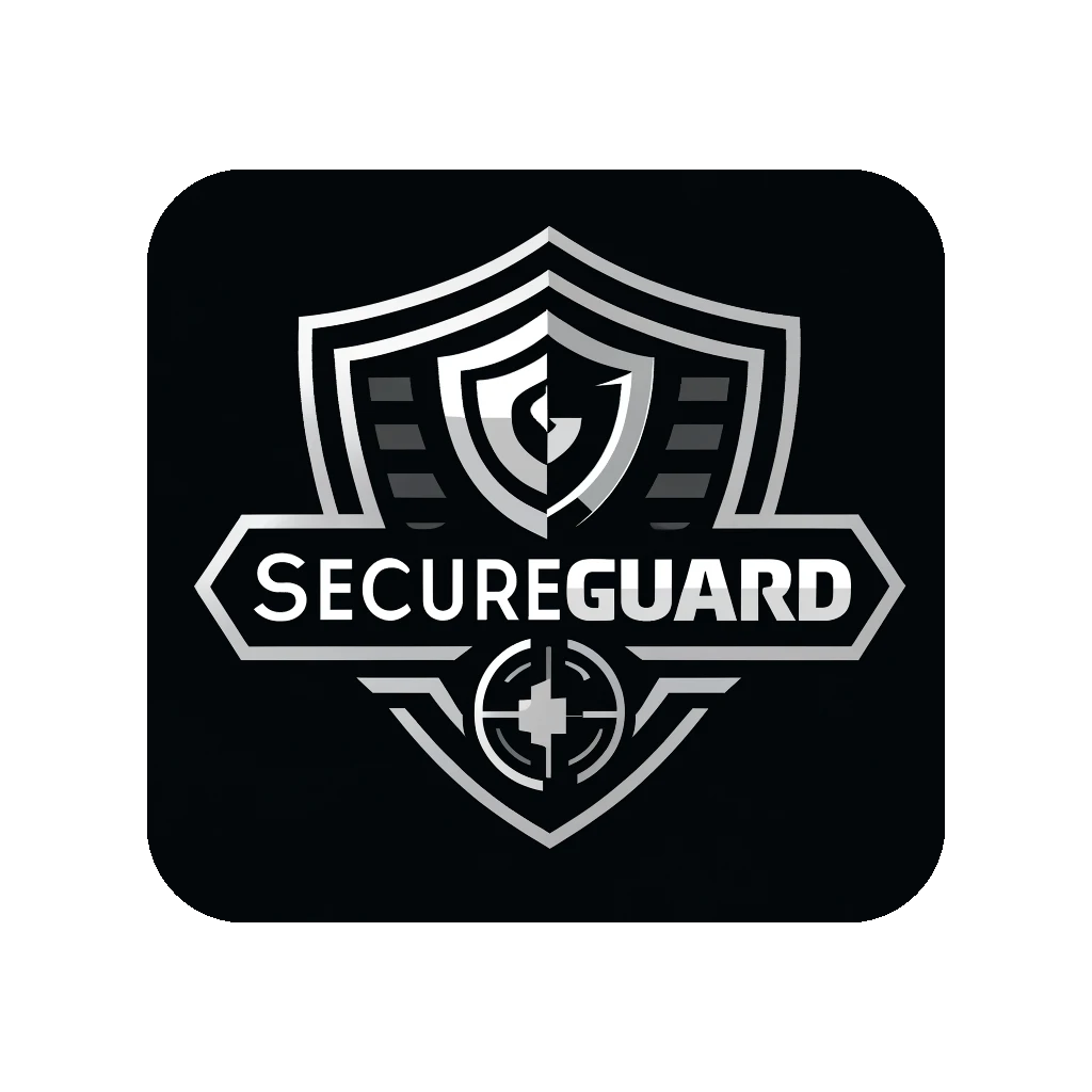 Logo for a company called SecureGuard, black.