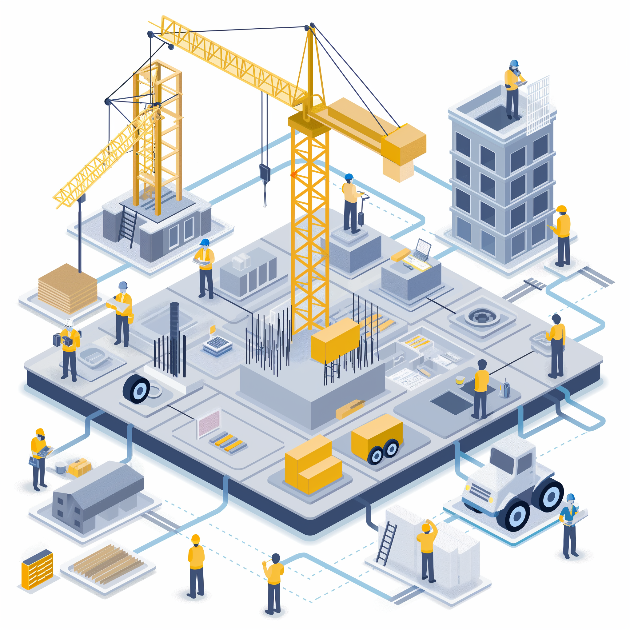 SVG style graphic meant to portray price reductions for construction management companies