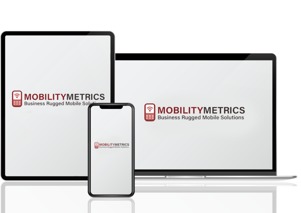 Multiple devices displaying the MobilityMetrics logo