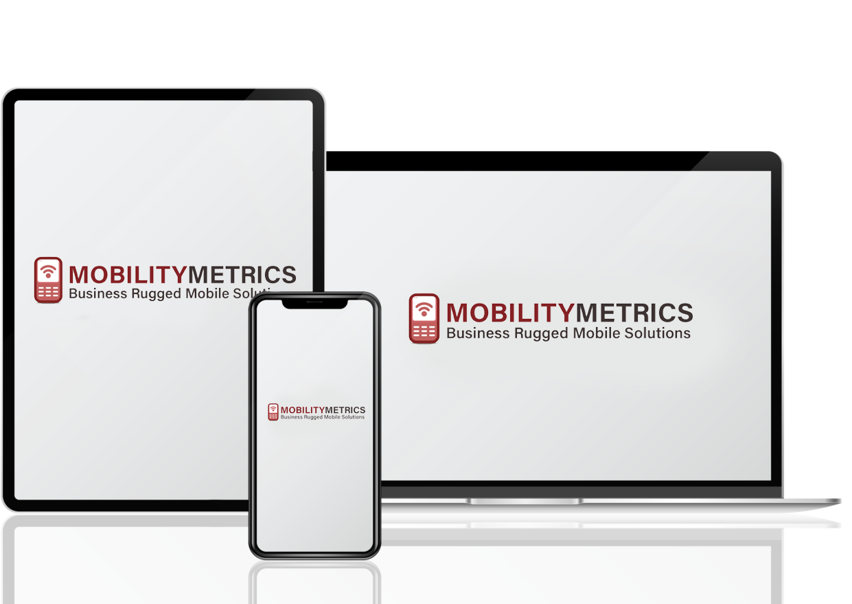 Multiple devices displaying the MobilityMetrics logo